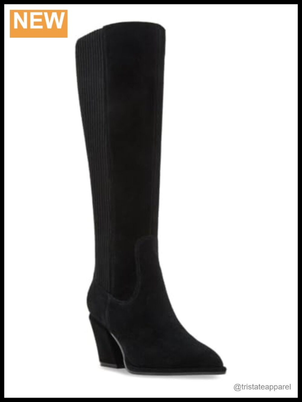 Blondo Elexis Knee High Waterproof Leather Suede Boots Block Heel